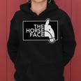 ザ・ホース・フェイス The Horse Face 午年 馬【十二支 干支】2026年 ブランド パロディ 長袖tシャツ レディースパーカー