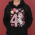 ユニコーン 4 誕生日 女の子 4 歳 馬 わたしは 4 レディースパーカー