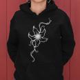 ラインアート 蘭の花 タトゥースタイル 長袖tシャツ レディースパーカー