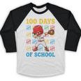 100 Days Of School Baseball Bat 100th Day Of School Boys Baseball Raglan Shirt