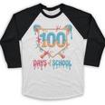 100 Days Of School Baseball Drip 100 Days Of School Baseball Raglan Shirt