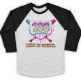 100 Drippy Days Of School Baseball For Boy Kids Baseball Raglan Shirt