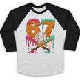 67 Ice Cream Drip Baseball Number 67 Player 67th Birthday Baseball Raglan Shirt 67 Ice Cream Drip Baseball Number 67 Player 67th Birthday Baseball Raglan Shirt