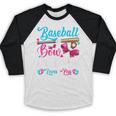 Baseball Or Bows Poppa Loves You Gender Reveal Baseball Raglan Shirt