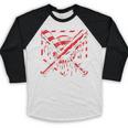 Baseball Candy Cane Christmas Baseball Ice Cream Drip Boys Baseball Raglan Shirt