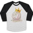 Baseball Drip Ice Cream Crown Melt Graphic Baseball Raglan Shirt