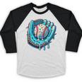 Baseball Drip Ice Cream Sprinkles Baseball Player Premium Tri-Blend Baseball Raglan Shirt