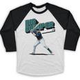 Cal Raleigh Seattle MLB Baseball Players MLBCRA205M Baseball Raglan Shirt