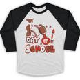 Happy 100 Days Of School Baseball Football PE Teacher Baseball Raglan Shirt Happy 100 Days Of School Baseball Football PE Teacher Baseball Raglan Shirt