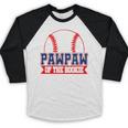 Pawpaw Rookie Of Year 1st Birthday Baseball Theme Matching Baseball Raglan Shirt