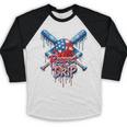 Respect The Drip Baseball American Flag Ice Cream Drip Youth Baseball Raglan Shirt Respect The Drip Baseball American Flag Ice Cream Drip Youth Baseball Raglan Shirt