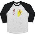 Senior Papa Class Of 2026 Baseball Softball Graduation Heart Baseball Raglan Shirt