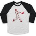 Valentines Day Baseball Batter Silhouette Heart For Men Boys Baseball Raglan Shirt