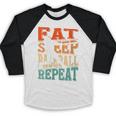Women's Eat Sleep Baseball Repeat Vintage Player Sport Lover Retro Baseball Raglan Shirt Women's Eat Sleep Baseball Repeat Vintage Player Sport Lover Retro Baseball Raglan Shirt