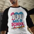 100 Days Of School Baseball Drip Bat 100th Day Of School Boy Baseball Raglan Shirt