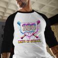 100 Drippy Days Of School Baseball For Boy Kids Baseball Raglan Shirt