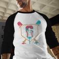 Baseball 6 Year Old Ice Cream Drip 6th Birthday Boys Player Baseball Raglan Shirt