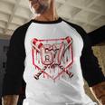 Baseball Candy Cane Drip 6 7 Six Seven Meme Christmas Boys Baseball Raglan Shirt