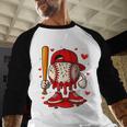 Baseball Drip Ice Cream Apparel Boys Kids Valentines Day Baseball Raglan Shirt