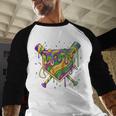 Baseball Mardi Gras Home Plate Ice Cream Drip Carnival Mask Baseball Raglan Shirt