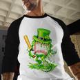 Baseball Player Ice Cream Drip Shamrocks St Patrick's Day Baseball Raglan Shirt Baseball Player Ice Cream Drip Shamrocks St Patrick's Day Baseball Raglan Shirt