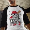 Baseball Skeleton Halloween Playing Baseball Raglan Shirt Baseball Skeleton Halloween Playing Baseball Raglan Shirt