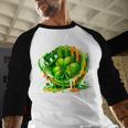 Baseball St Patricks Day Carnival Party Ice Cream Drip Boys Baseball Raglan Shirt