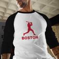Boston Lovers Skyline Retro Baseball Heartbeat Men Women Baseball Raglan Shirt