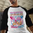 Boys 10 Double Digits 10th Birthday Ice Cream Baseball Drip Baseball Raglan Shirt