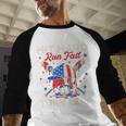 Hit Hard Run Fast Turn Left Baseball Cream Drip Crossed Bats Baseball Raglan Shirt
