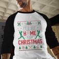 I’Ll Be Home For Christmas Baseball Ugly Sweater Art Baseball Raglan Shirt I’Ll Be Home For Christmas Baseball Ugly Sweater Art Baseball Raglan Shirt
