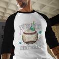 Its My Birthday Vintage Baseball Celebration For Men Kids Baseball Raglan Shirt