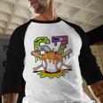 Spooky Halloween Baseball Ice Cream Dripping Six Seven 6 7 Baseball Raglan Shirt
