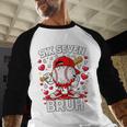 Valentines Day Six Seven Bruh 6 7 Meme Baseball Drip Boys Baseball Raglan Shirt