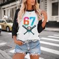 67 Baseball Meme Cool Drip Number 67 Player Or 67th Birthday Baseball Raglan Shirt