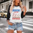 Bruh It's My 2nd Birthday Boy Baseball Themed Party Baseball Raglan Shirt Bruh It's My 2nd Birthday Boy Baseball Themed Party Baseball Raglan Shirt