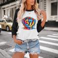 Number 67 Baseball Glove Ice Cream Drip Six Seven Meme Baseball Raglan Shirt
