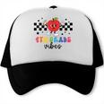 4th Grade Vibes Retro Groovy Apple Back To School Trucker Cap