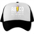 ABCD Second Grade Rocks First Day Of School Back To School Trucker Cap ABCD Second Grade Rocks First Day Of School Back To School Trucker Cap