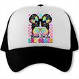 Back To School Bruh I'm In 2nd Grade Cute Girls Messy Bun Trucker Cap