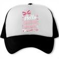 Back To School Cute Pink Coquette Girls Hello Second Grade Trucker Cap Back To School Cute Pink Coquette Girls Hello Second Grade Trucker Cap