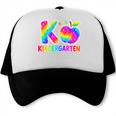 Back To School F Is For Kindergarten Rainbow Apple Kid Trucker Cap