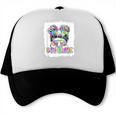Back To School Hello 5th Grade Cute Messy Bun Tie Dye Girls Trucker Cap