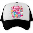 Back To School Little Miss 2nd Grader Rainbow Girl Trucker Cap
