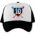 Baseball 10 Year Old Boy Ice Cream Drip 10th Birthday Player Trucker Cap