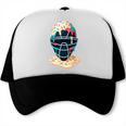 Baseball Catcher Mask Ice Cream Dripping Baseball Boy Youth Trucker Cap Baseball Catcher Mask Ice Cream Dripping Baseball Boy Youth Trucker Cap