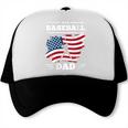 Baseball DAD American Flag Patriotic Father's Day Trucker Cap