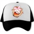 Baseball Drip Ice Cream Coquette Pink Bow Baseball Player Trucker Cap Baseball Drip Ice Cream Coquette Pink Bow Baseball Player Trucker Cap