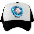 Baseball Drip Ice Cream Glove With Sprinkles Ball Boys Youth Trucker Cap Baseball Drip Ice Cream Glove With Sprinkles Ball Boys Youth Trucker Cap
