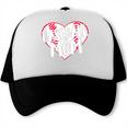 Baseball Mom Heart Trucker Cap